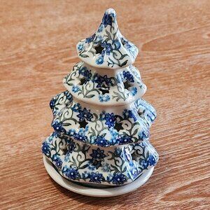 Polish Pottery Luminary Tree and Base Plate